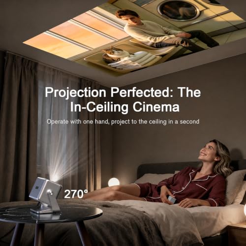 Image of VOPLLS 4600 ANSI Smart 4K Projector with WiFi & Bluetooth,Autofocus