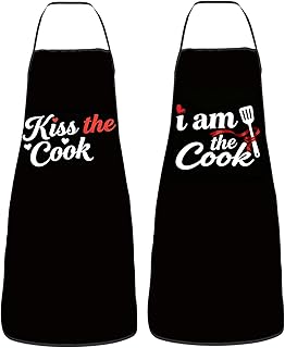 Women Mens Aprons for Cooking,Couple Gifts for Anniversary Valentine's Day, Wedding Gifts for Couples,Funny