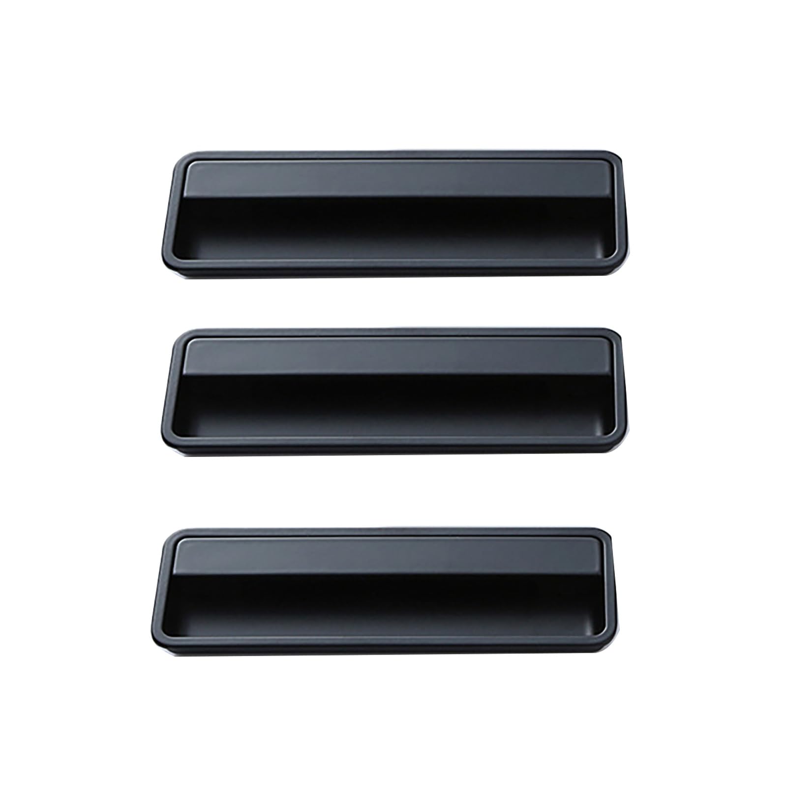 Poignée encastrée haut de gamme noir mat 160mm pour tiroir et porte de placard