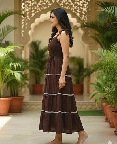 Zenat brown cotton dress – image 2