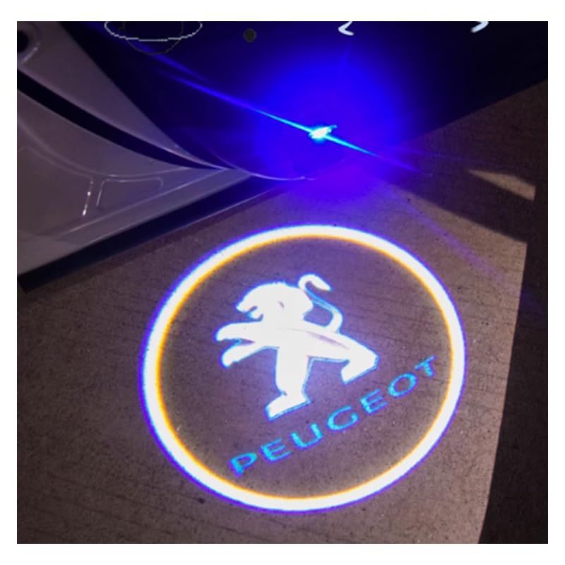 2 Pcs Luces Led De Bienvenida, para Peugeot 207 2006-2014 Proyector Puerta Coche Luces, Luz De Bienvenida del Coche,H