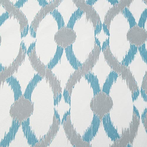 Oremila Kitchen Curtain Valance 54" X 15" Multicolor Geometric Window Valances For Kitchen And Bathroom, Rod Pocket, Teal/Gray #TOP6