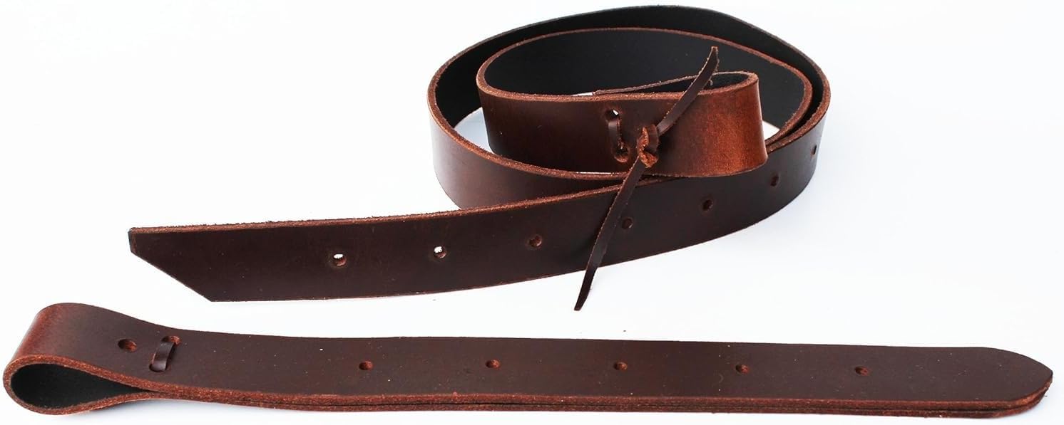 Regular Leather Western Horse Saddle Latigo Off Billet Tie Strap Set Pair Latigo Saddle Cinch Tie Strap - Saddle Strap - Accessory Cinch Western Saddle Cinch tie with Holes Latigo Leather Strap, LTG17