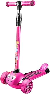 Paelf 2-3-6-12 Years Old Child Three Or Four Round Flash Beginners Slippery Car Widening Heightening Male Girl Scooter T-height Height Adjustable Children's Scooter Miniature Scooter