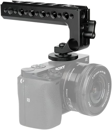 Miniatura 2 de NICEYRIG Hot Shoe - Mango superior para cámara DSLR con abrazadera de varilla de 0.591 in, soportes de zapata fría aplicables para Panasonic Lumix
