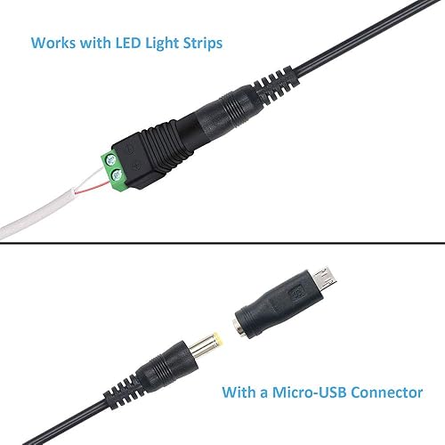 Miniatura 5 de POWSEED Adaptador universal de CA de 3 V, 4.5 V, 5 V, 6 V, 7.5 V, 9 V, 12 V, 3A, 2A, 1 A, 36 W, con 9 puntas, incluye USB C, cargador de fuente de
