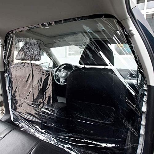 Car Taxi Isolation Film, Fully Enclosed Anti-Saliva Transparent Protective Cover, Partition Screen Protective Net for Car SUV Front and Rear, 1.4x2M Plastic