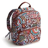 Vera Bradley Women's Premium Cotton Mini Banbury Backpack, Marrakesh Cinnamon, One Size