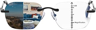 Progressive Multifocus Rimless Photochromic Reading Glasses Anti-Blue Light Transition Computer Multifocal Readers