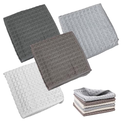 4 paños de cocina de microfibra, paños de cocina lavables y de secado rápido (30 x 30 cm)
