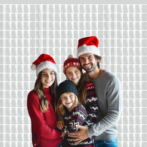 Image of GOER Silver Party Backdrop Metallic Tinsel Foil Fringe Curtains Photo Booth Props for New Year's Eve Graduation Wedding Baby Shower Bachelorette Christmas Holiday Celebration Party Decorations