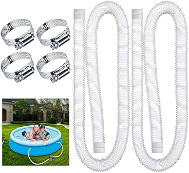 Pool Hose,1.25Inches Diameter Replacement Hose,Swimming Pool Filter Replacement Hose for Above Ground Pools, Compatible With Filter Pump 300GPH,330 GPH,530 GPH,and 1,000 GPH 2pcs