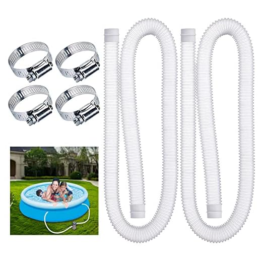 Pool Hose,1.25Inches Diameter Replacement Hose,Swimming Pool Filter Replacement Hose for Above Ground Pools, Compatible With Filter Pump 300GPH,330 GPH,530 GPH,and 1,000 GPH(2Pcs Pack)