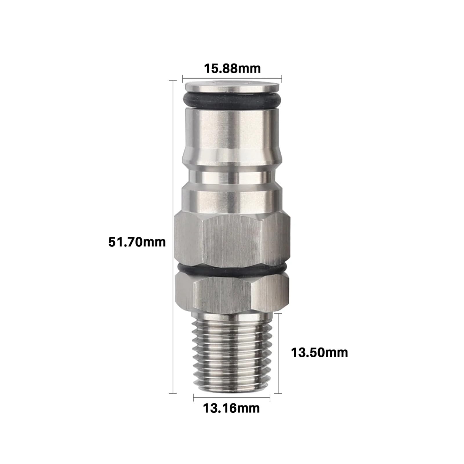 Heimbrauen 19/32-18''UNF Kugelverschlusspfosten Gas/Flüssigkeit Corny Keg Adapter 1/4'' Außengewinde NPT Schottwand Bierspender Heimbrauen Karbonatisierungsfass Weinzubehör (Kugelverschlusspfosten)
