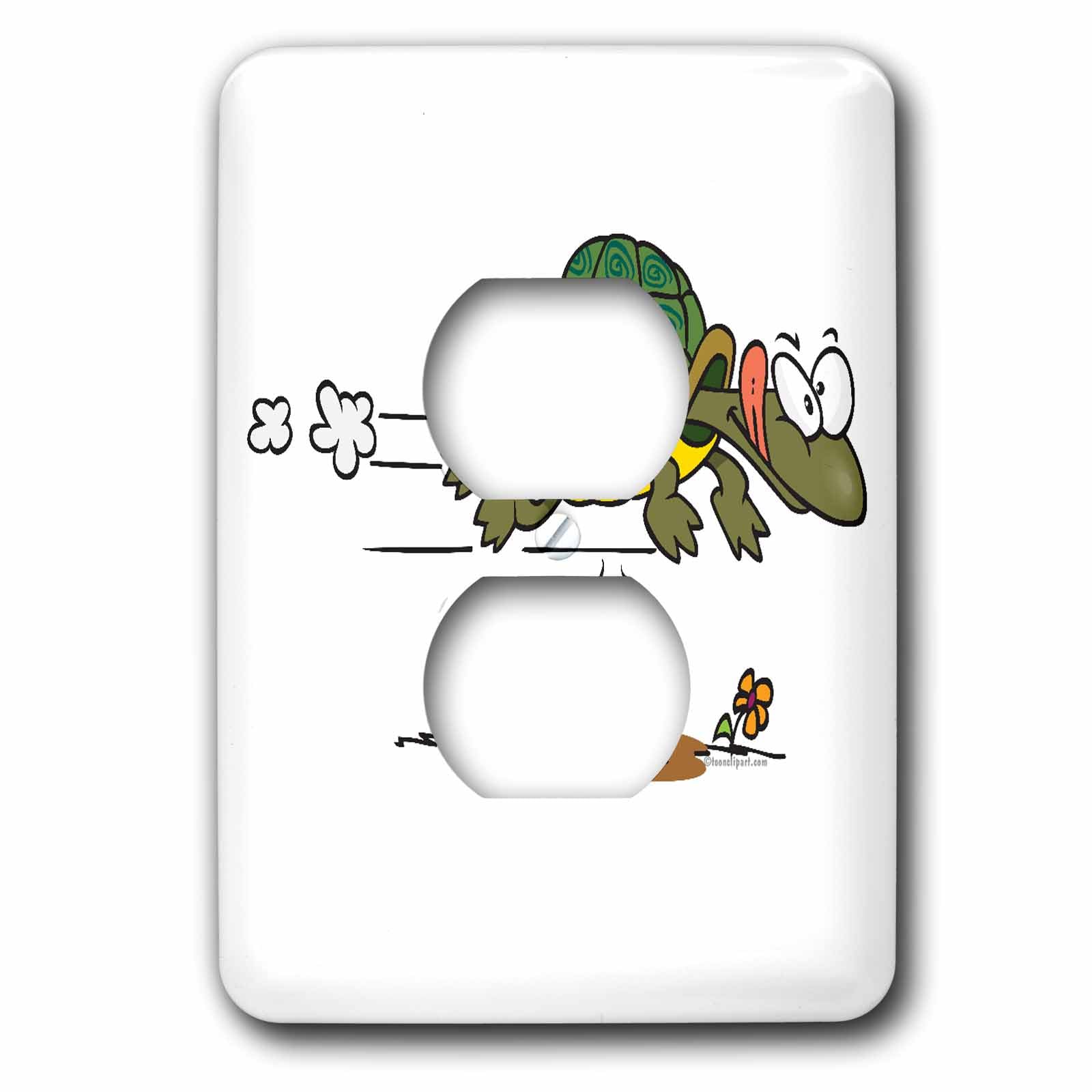 Cache-prise de courant tortue et lièvre 3dRose masquer plaque électrique abîmée facilement