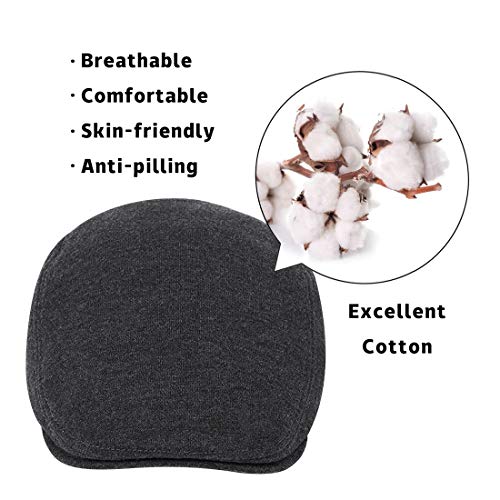 Image of WETOO Men's Flat Cap Gatsby Newsboy Lvy Irish Hats Driving Cabbie Hunting Cap