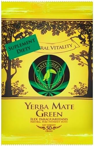 Brasilianische Mate Green Original Cannabis 50g●Yerba Mate-Tee mit Hanfmehl und Salbei●Matetee aus Mateblättern●Zitronenschalen und Zitronengras●Yerba Mate Tee lose Blätter 50g