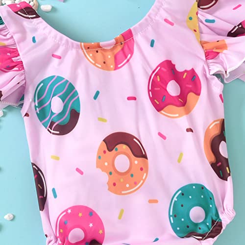 Image of Toddler Girl Baby Ruffles Mermaid Fish Scale Swimsuit One Piece Swimwear Bathing Sunsuit