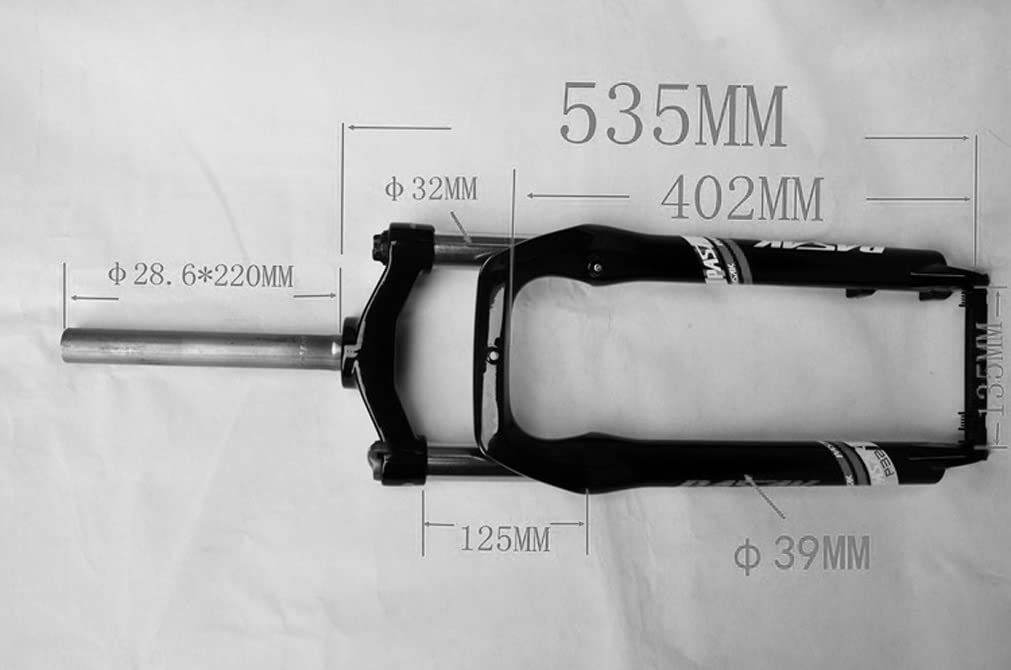 Fourche Suspendue Fat Bike 26x4,0’’ – 140 Mm, Double épaulement, Réglage Rebond, QR 9 Mm, 1-1/8, Alu/magnésium, Dorée