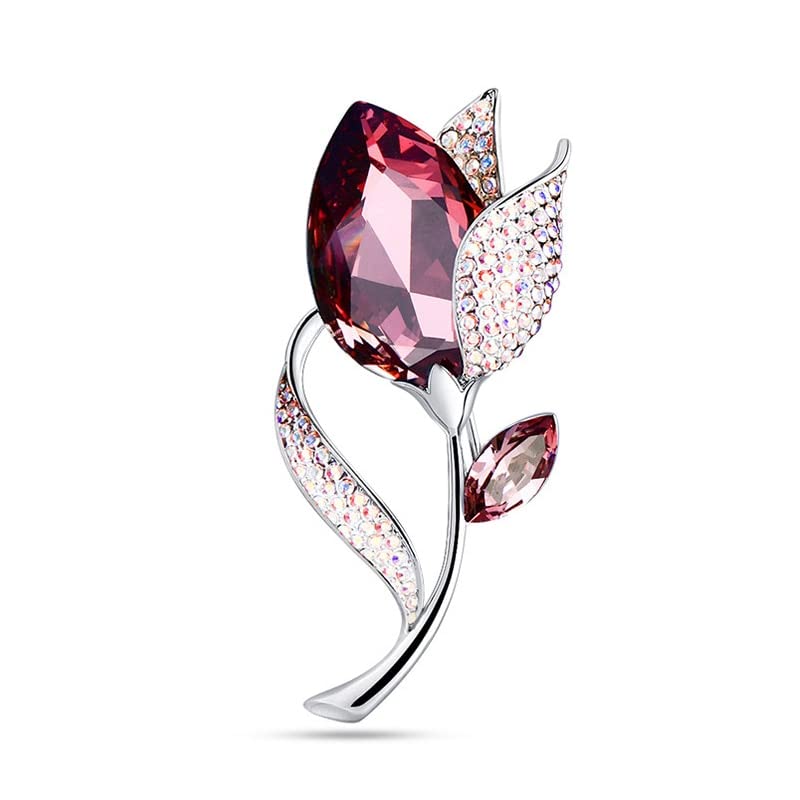Broche mariage tulipe strass scintillants, le cadeau idéal pour femme pour illuminer une fête