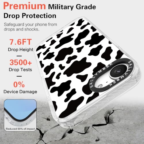 Coque iPhone 17e antichoc MagSafe protège objectif motif vache transparent - 4