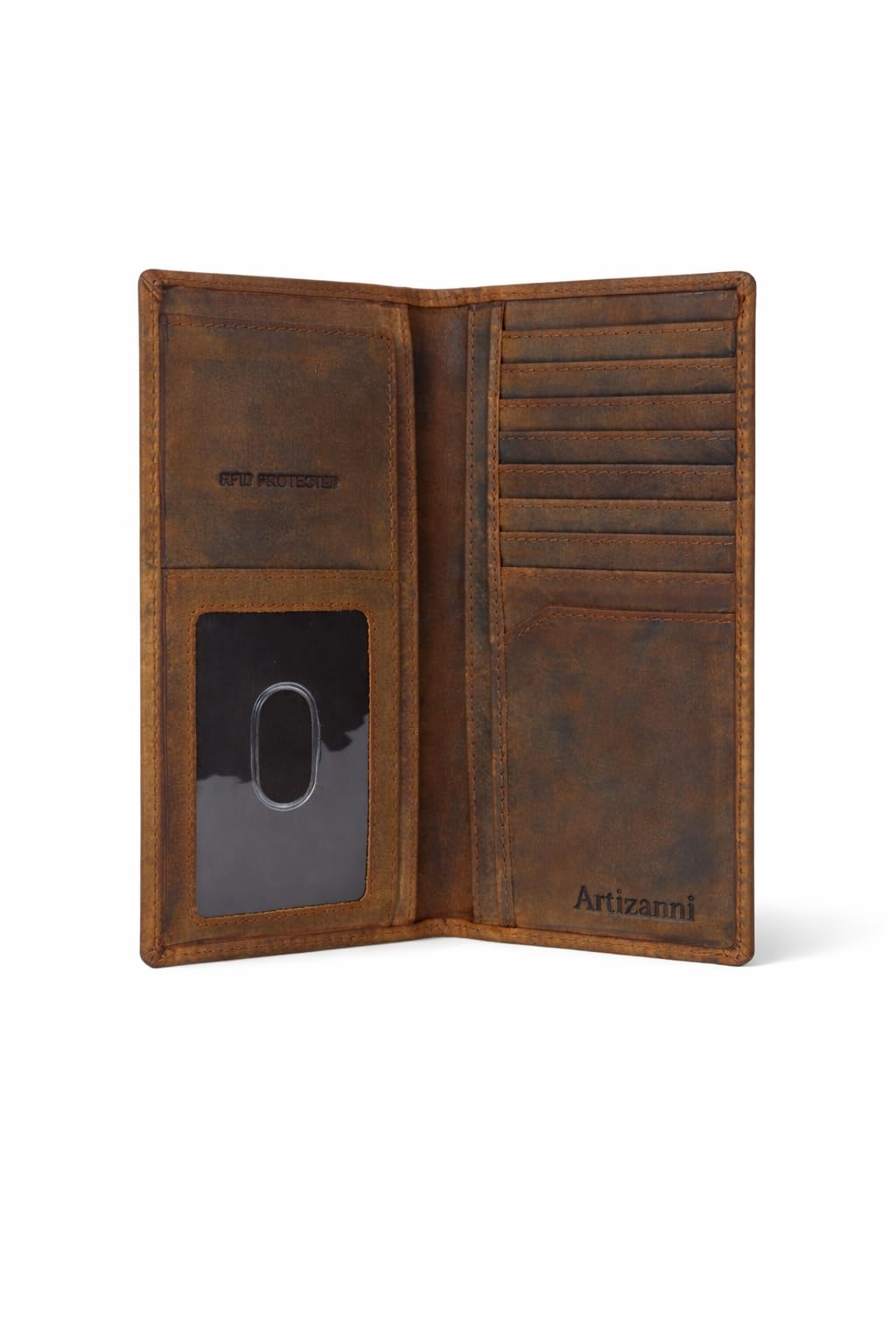 Portafoglio sottile bifold per uomini e donne, lungo naturale pieno fiore fatto a mano, alto libretto degli assegni Muti carta di credito 1 portafoglio per assegni d'identità
