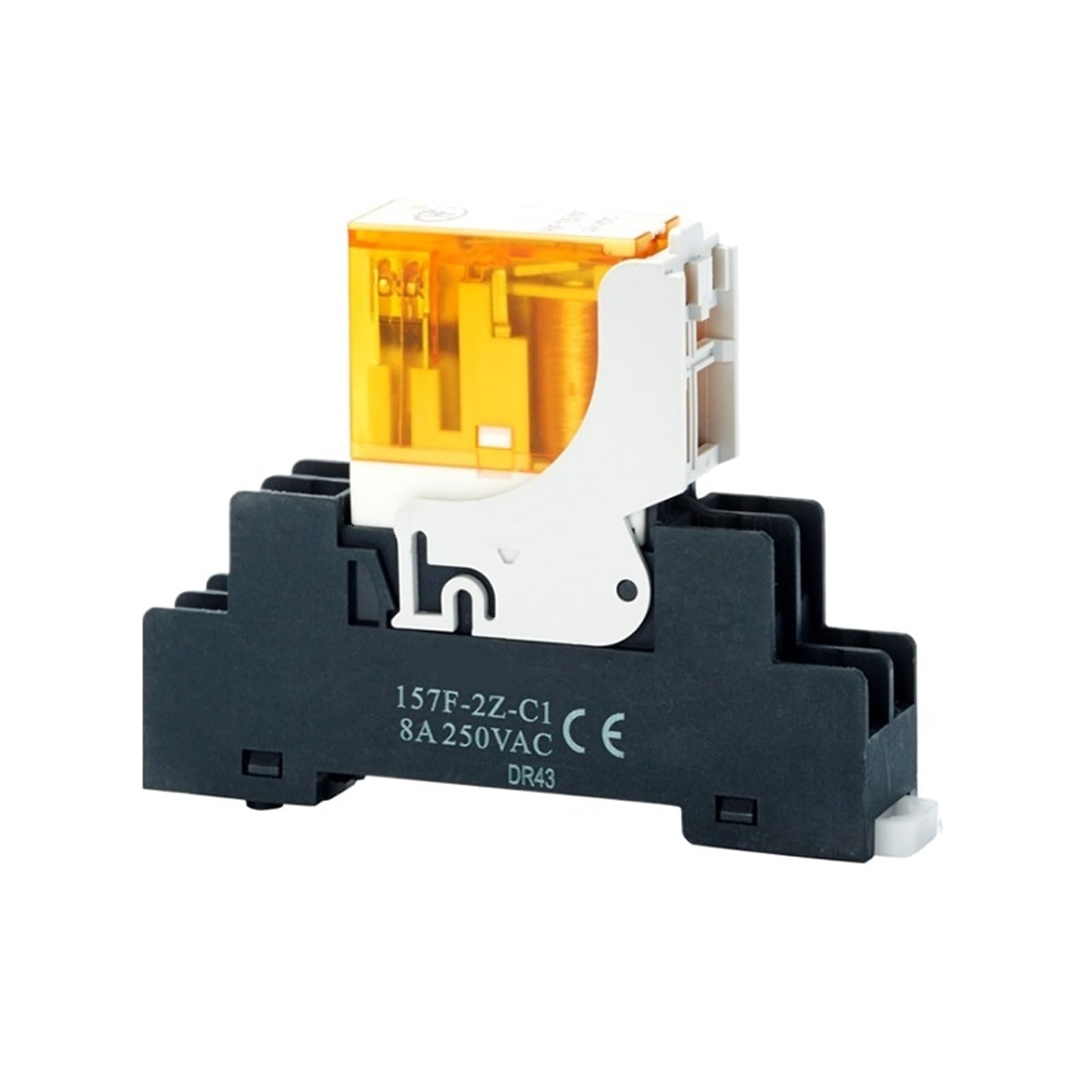 2 HF157F-24-2Z25FD1 8-pin Two Groups 10A with Button Forced Position LED Light Industrial Control Relay(HF157F-24-2Z25FD2)