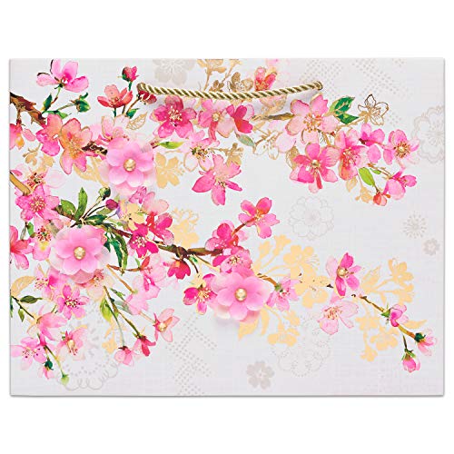 Image of Papyrus 13 inch Large Gift Bag (Graceful Bloom) for Weddings, Bridal Showers, Birthdays and All Occasions (1 Bag)