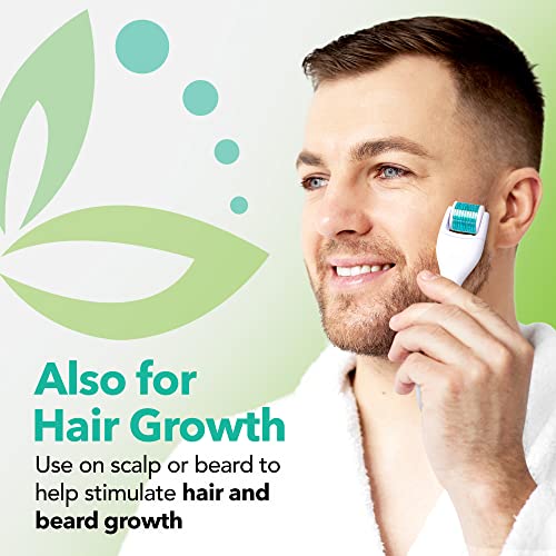 Derma-Roller-Kit-for-Face-Body-025mm-Length-Microneedle-Dermaroller-Tool-Microneedling-Facial-Kits-with-3-Replacement-Heads-with-600-Titanium-Micro-Needles-1-with-180-Needles-Storage-Case