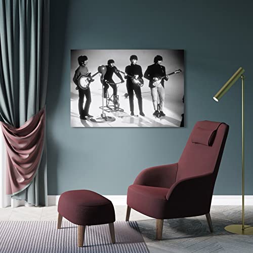SHUPSY Poster décoratif sur toile The Beatles Star Black and White Fan Art – Impression moderne pour chambre à coucher – 50 x 75 cm - Les Beatles, Paul McCartney, John Lennon, RIngo Starr, George Harrison SHUPSY Poster décoratif sur toile The Beatles Star Black and White Fan Art - Impression moderne pour chambre à coucher - 50 x 75 cm – Image 5