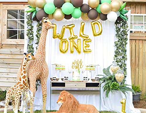 Myamped Wild One Cake Topper - Glitter Golden 1St Birthday Cake Decorating Supplies, Suitable For Baby Shower Favors, Baby Gender Reveal, Baby First Birthday Party Or Baby Photo Booth Props #TOP6