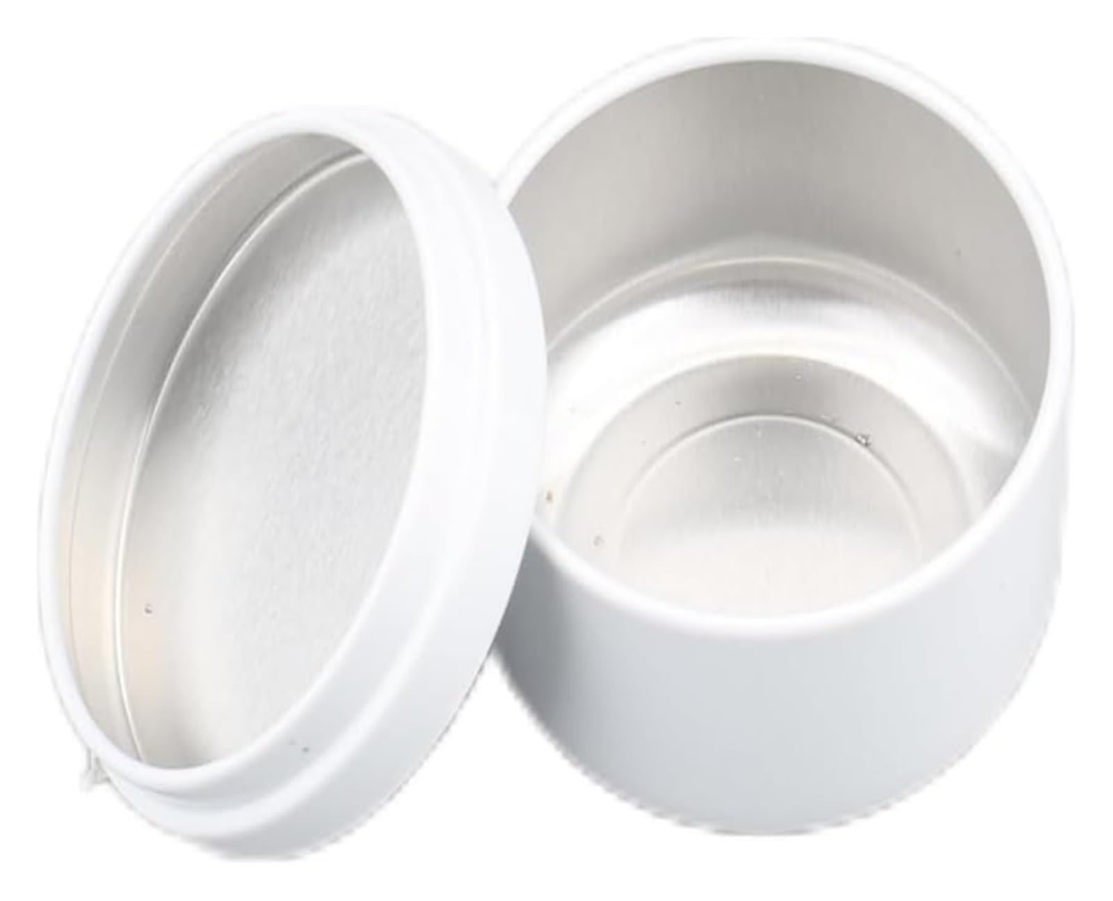 Słoiki na próbki, słoiki kosmetyczne 50 ml aluminiowe słoiki na próbki kosmetyków, opakowanie 20 sztuk, wielokolorowe, z 5 szpatułkami i 20 etykietami(White)