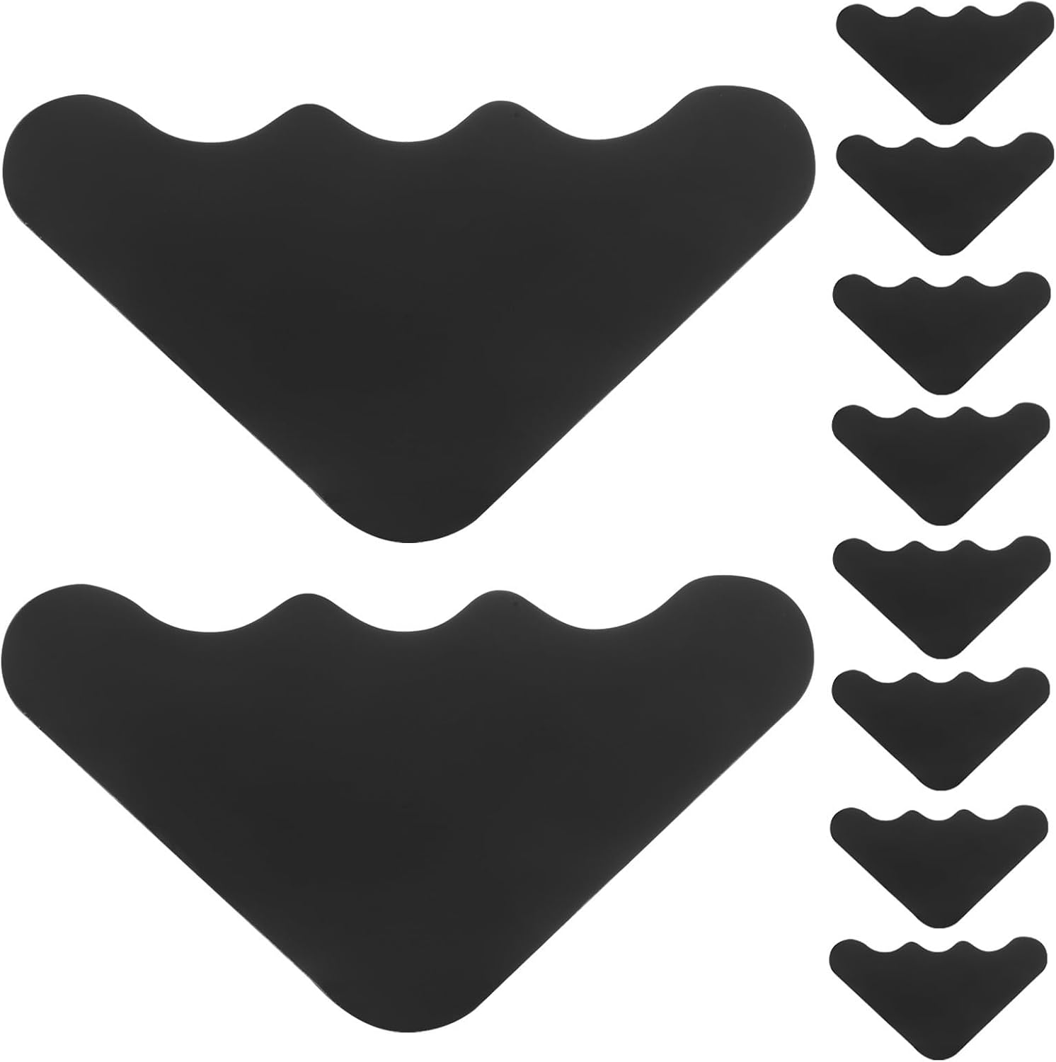 Ipetboom 10pcs Black Pu Rug Tape Gripper for Carpet and Hardwood Floors