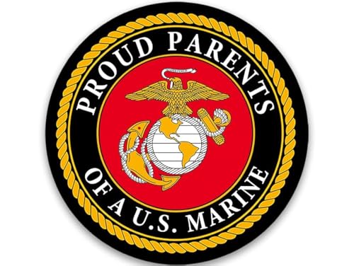 Round Proud Parents US Marine Sticker