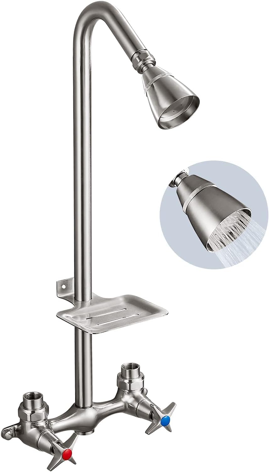 Aolemi Brushed Nickel Outdoor Shower Kit Double Philippines Ubuy