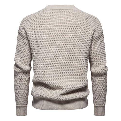 Mens Pullover Sweaters Fashion Knit Sweaters Stylish Knitwear Lightweight Jumper Long Sleeve Round Neck Sweater3