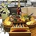 Solander Large Cheese Board and Knife Set - Stylish Charcuterie Board Set, 100% Organic Bamboo Housewarming Gifts New Home, Birthday Gifts for Women, Anniversary gifts, or Wedding Gifts for Couples