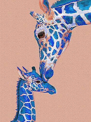 BOGVIAP Paint by Numbers for Adults,Giraffe Paint by Numbers Kits,Acrylic Paint by Numbers Giraffe Animal,Perfect for Home Wall Decoration 16x20 Inch