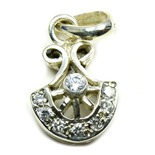 Pendentif rond argent 925 avec zircone blanc pour sublimer votre style quotidien