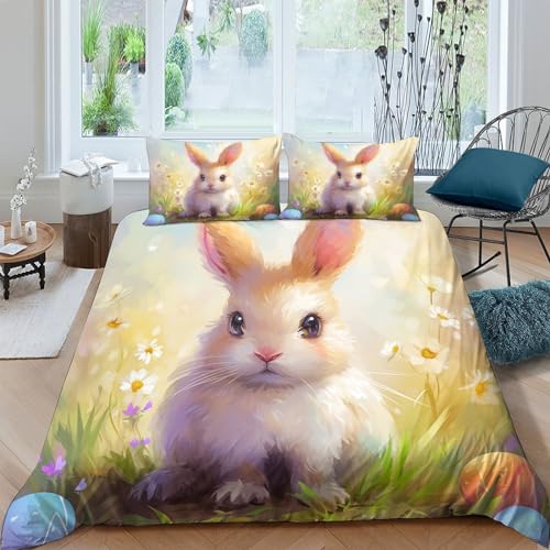 Parure de lit 3D king avec fermeture éclair robuste en microfibre
