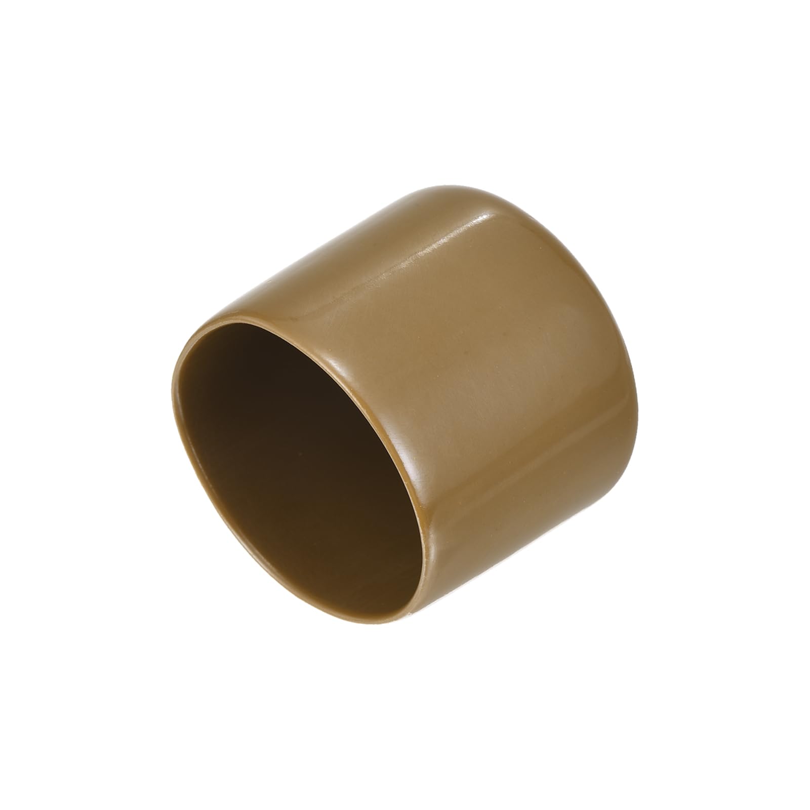 uxcell 20pcs Rubber End Caps 36mm ID Vinyl PVC Round Tube Bolt Cap Cover Screw Thread Protectors Light Brown