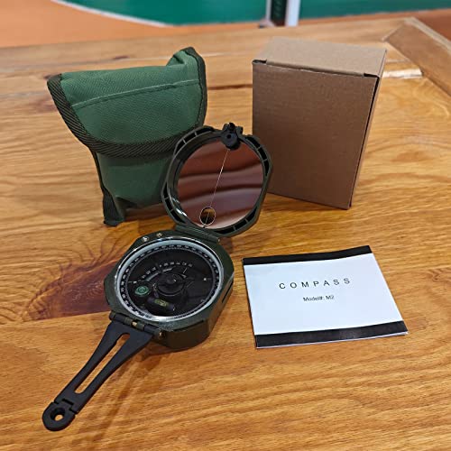 Coyouco Multifunctional Compass For Hiking, Military Compass Survival Gear Handheld Compass With Carrying Bag, Compass Gift For Kids, Apply To Outdoor Camping And Navigation,Green #TOP6