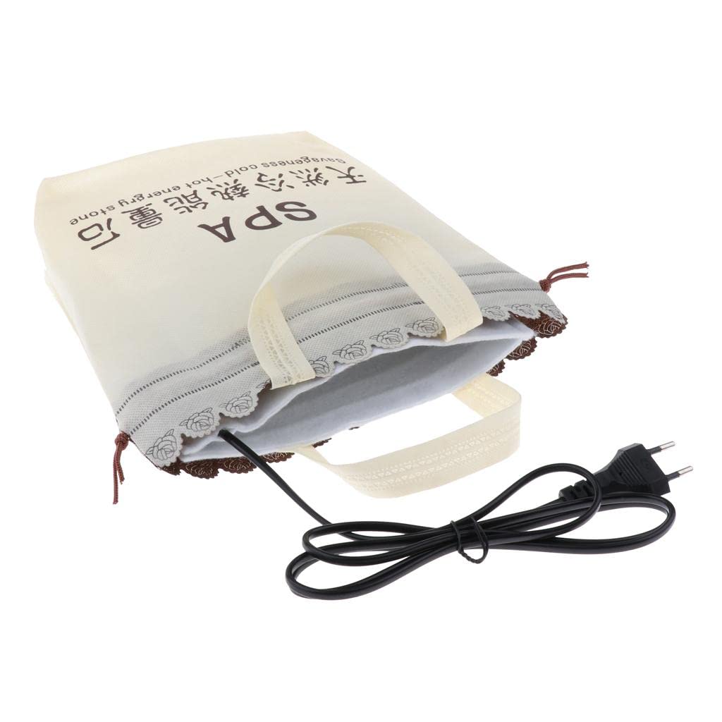 Heater Sac Chauffe-Pierres Électrique, Chauffe-Pierres Portable à Chaleur Sèche sans Eau, Sac de Thermothérapie, Appareil de Chauffage pour Spa, Maison et Salon, Prise EU Incluse