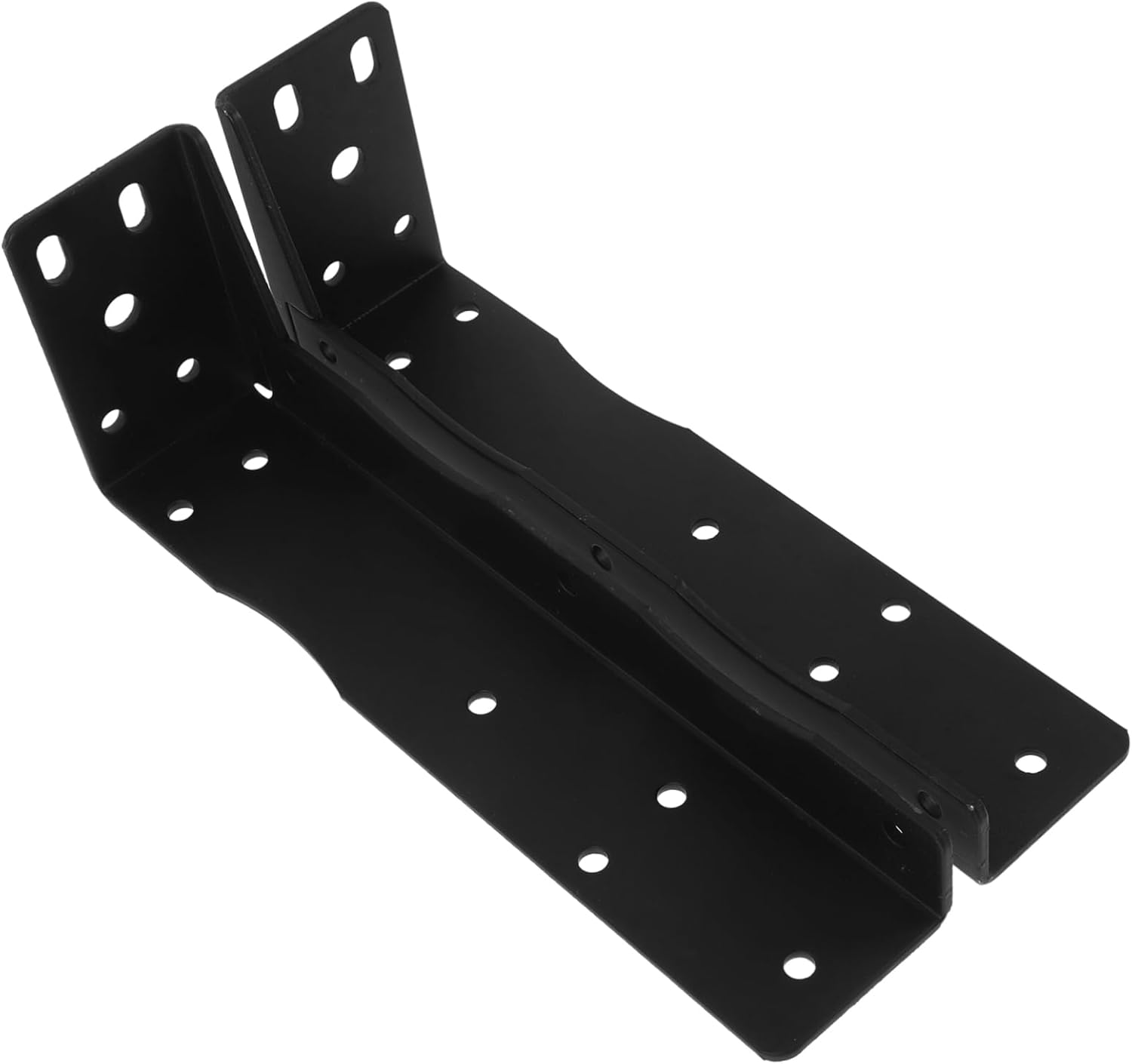 Lurrose 2pcs Heavy Duty Decorative Shelf Brackets Triangle Support for Floating Shelves Easy Installation for Home Office Garage and More Black