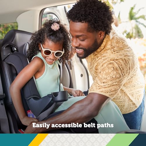 Image of Safety 1st Grand 2-in-1 Booster Car Seat, Converts from High Back to Belt-Positioning Booster, High Back Seat for Kids 40-65, and Belt-Positioning 40-100 Pounds, Black Sky