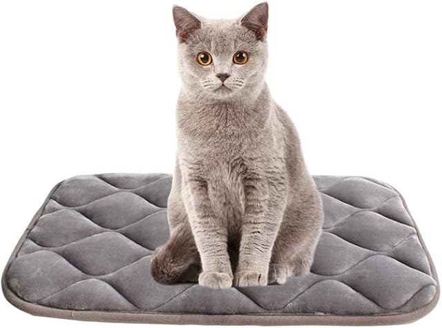 Dog Crate mat ,Dog Bed Mat ,Dog Mattress with Anti-Slip Bottom for Pet Cats ,Dogs (55×32 cmPack of 1), Sliver Gray)