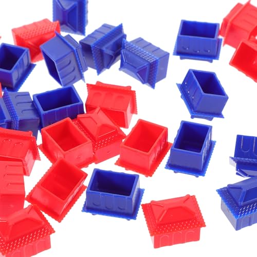 Alasum 40pcs Replacement Game Pawns Small House and Hotel Board Game and Craft Projects