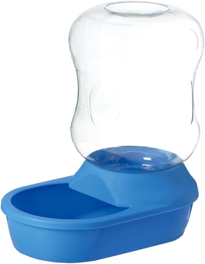 Mainstreet Pet Water Dispenser Station Replendish Gravity for Dog Cat Small Animal 0.44 Gallon Capacity (Blue)