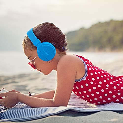 gorsun Kids Headphones with limited volume, Children Headphone Over Ear, kids headphones for boys and girls, Wired Headset for children-Blue