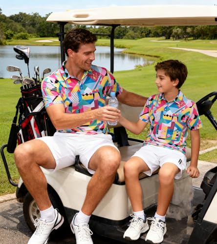 Neon 80s Men's Golf Polo